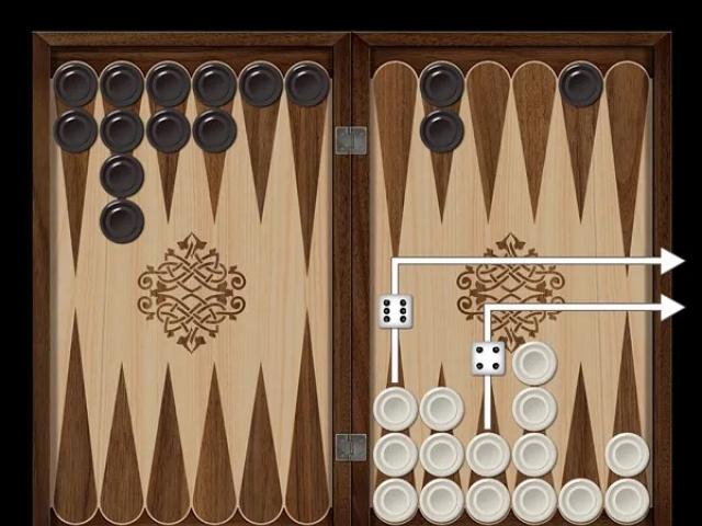 Baza wiedzy na temat gry w krótki backgammon Krótki układ backgammona na planszy